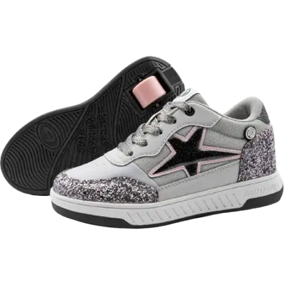 Breezy Rollers Breezy Grau Star Glitter Roller Shoes Breezy Rollers Breezy Grau Star Glitter Roller Shoes