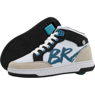 Breezy Rollers Skater Weiß/Blau Schuh Mit Rollen (Weiß) Breezy Rollers Skater Weiß/Blau Schuh Mit Rollen (Weiß)