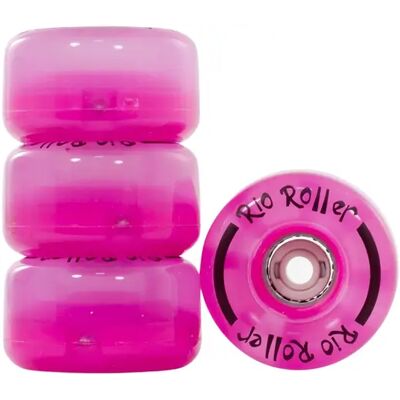 Rio Roller Light Up Rollschuh Rollen 4 Stk. (58mm - Pink Frost) Rio Roller Light Up Rollschuh Rollen 4 Stk. (58mm - Pink Frost)