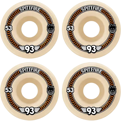 Spitfire Formula Four 93A Classics Skateboard Rollen (53mm - Weiß/Orange) Spitfire Formula Four 93A Classics Skateboard Rollen (53mm - Weiß/Orange)