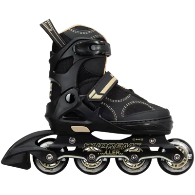 Supreme Venice Verstellbare Kinderrollschuhe - Schwarz/Gold - 31-34 Supreme Venice Verstellbare Kinderrollschuhe - Schwarz/Gold - 31-34