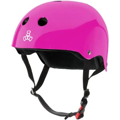 Triple Eight Certified Sweatsaver Skate Helm (Pink Glossy) Triple Eight Certified Sweatsaver Skate Helm (Pink Glossy)