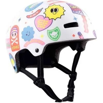 TSG Nipper Maxi Satin Skate Helm (Happy Sticker White) TSG Nipper Maxi Satin Skate Helm (Happy Sticker White)