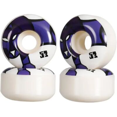 Skateboard Rollen Girl Pictograph 99A 4 Stk. (53mm - Weiß/Lila) Skateboard Rollen Girl Pictograph 99A 4 Stk. (53mm - Weiß/Lila)
