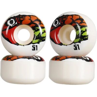 Skateboard Rollen Girl Pictograph 99A 4 Stk. (51mm - Weiß/Rot/Orange) Skateboard Rollen Girl Pictograph 99A 4 Stk. (51mm - Weiß/Rot/Orange)