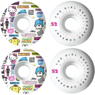 Skateboard Rollen Girl Tokyo Speed 99A 4 Stk. (52mm - Weiß/Pink/Blau) Skateboard Rollen Girl Tokyo Speed 99A 4 Stk. (52mm - Weiß/Pink/Blau)