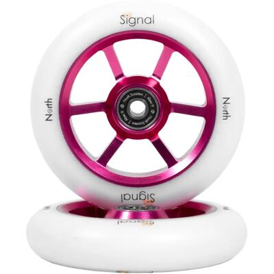 North Scooters Stunt Scooter Rollen North Signal 2 Stk. (110mm - Magenta / White) North Scooters Stunt Scooter Rollen North Signal 2 Stk. (110mm - Magenta / White)