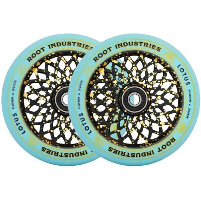 Root Industries Stunt Scooter Rollen Root Lotus 2 Stk. (110mm - Blue/Gold Splatter) Root Industries Stunt Scooter Rollen Root Lotus 2 Stk. (110mm - Blue/Gold Splatter)
