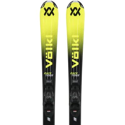 Völkl Racetinger Jr + 7.0 VMotion Junior Ski (Gelb) Völkl Racetinger Jr + 7.0 VMotion Junior Ski (Gelb)