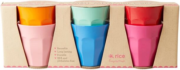 rice Melamin-Becher CHOOSE HAPPY COLORS small 6er-Set