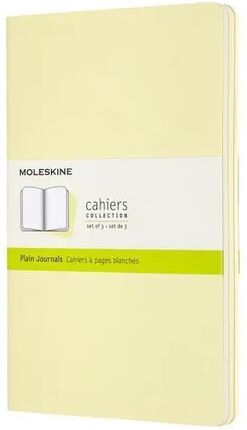 Moleskine Germany Moleskine Cahier Notizhefte Blanko, Large, A5, Kartoneinband, 3er Set, Sanftgelb