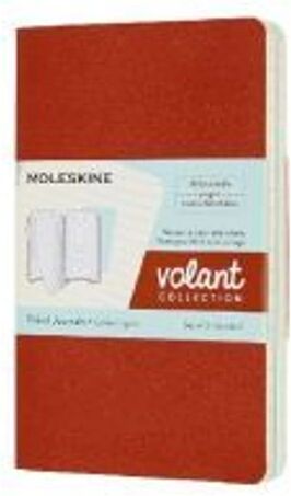 Moleskine Volant Pocket/A6, 2er Set, Liniert, Soft Cover, Korallrot,...