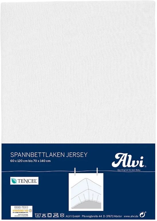 Alvi® Spannbettlaken LITTLE BED (70x140) aus Jersey-TENCEL® in weiß