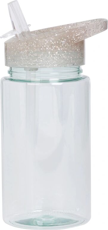 A Little Lovely Company Trinkflasche GLITTER (0,45l) in silber/transparent