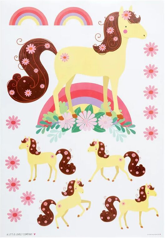 A Little Lovely Company Wandsticker HORSE 17-teilig in bunt