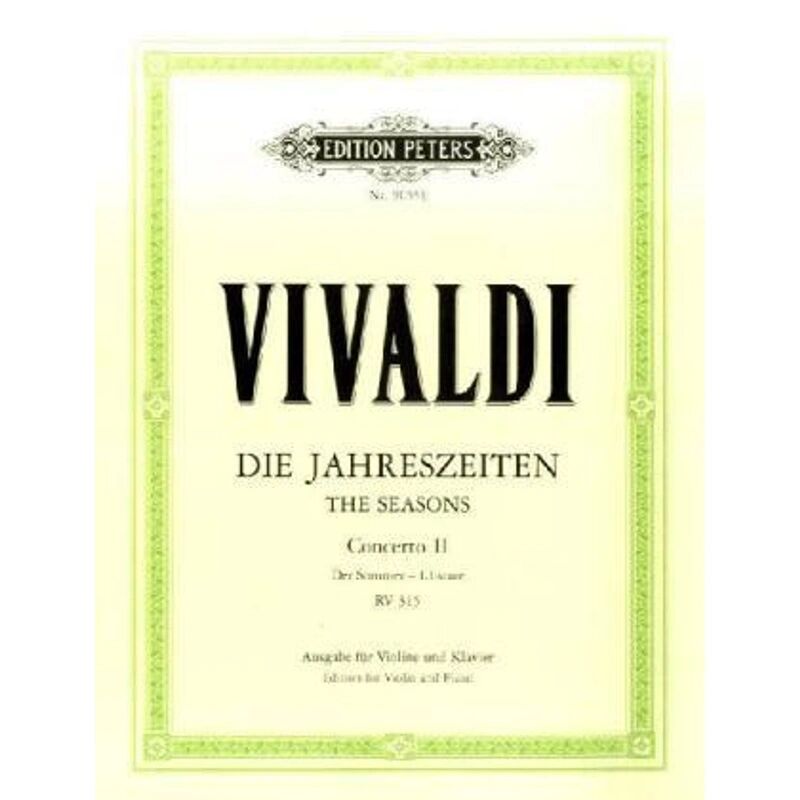 Edition Peters Konzerte für Violine und Streichorchester, Die Jahreszeiten, op.8,...