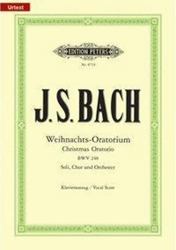 Edition Peters Weihnachtsoratorium BWV 248, Klavierauszug