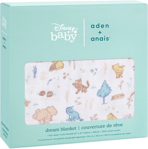 aden + anais Schmusedecke DREAM BLANKET – WINNIE IN THE WOODS (120x120) in bunt