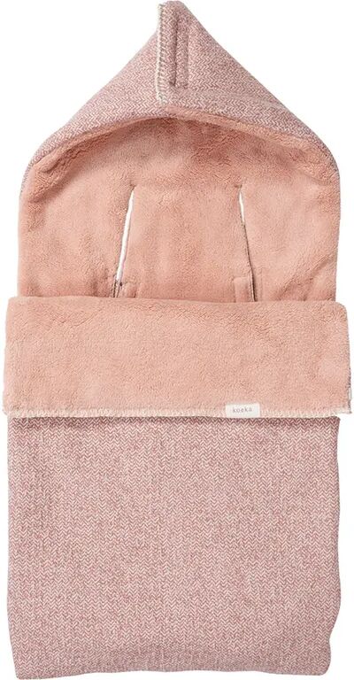 Koeka Fußsack VIGO TEDDY (45x90) für Babyschale meliert in old pink