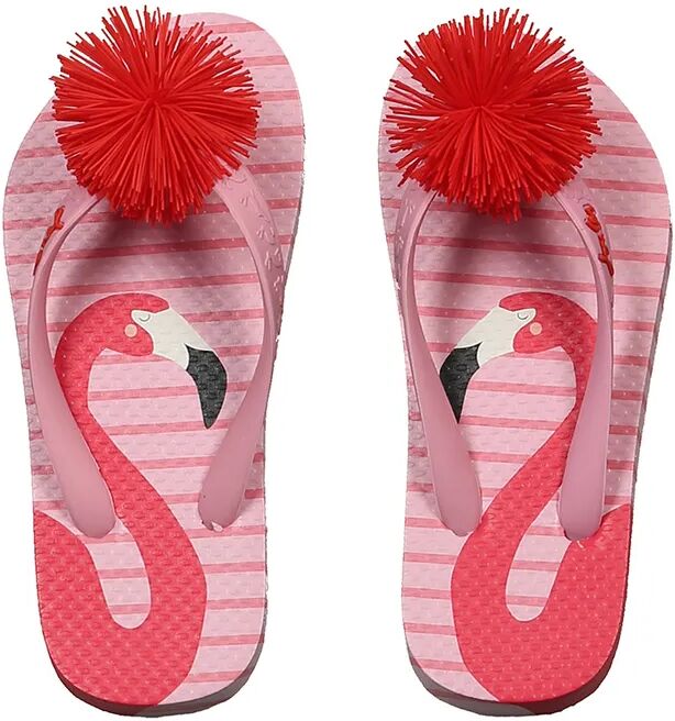 Tom Joule® Zehentrenner FLAMINGO mit Pompom in pink