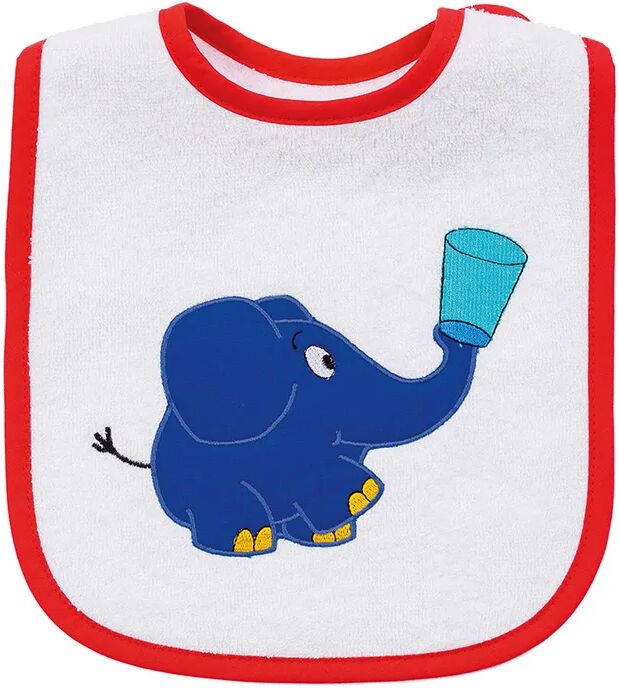 Smithy Lätzchen DER KLEINE BLAUE ELEFANT in weiß/rot