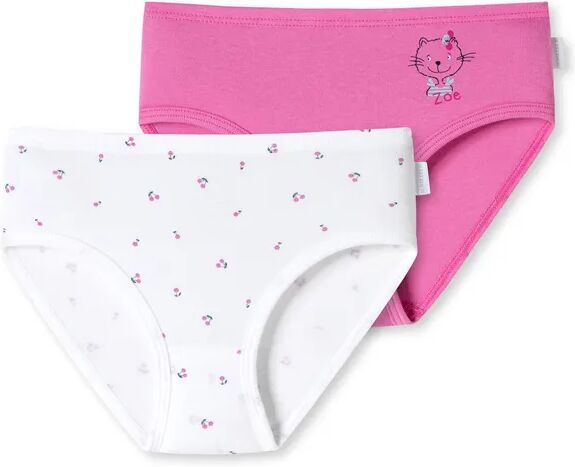 Schiesser Hüftslip FINE RIB 2er Pack in pink/weiß