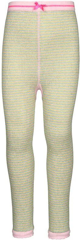 Le Big Leggings SAFINA mit Glitzer gestreift in gelb/mint