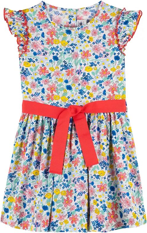 Petit Bateau Popeline-Kleid FLORAL in bunt