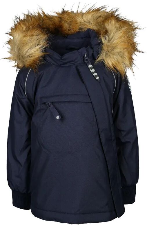 racoon outdoor Winterjacke BABY BEAS mit Kunstfellbesatz in dunkelblau