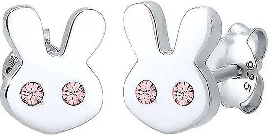 Elli Ohrringe HASE SWAROVSKI® KRISTALLE ROSA 925er Sterling Silber