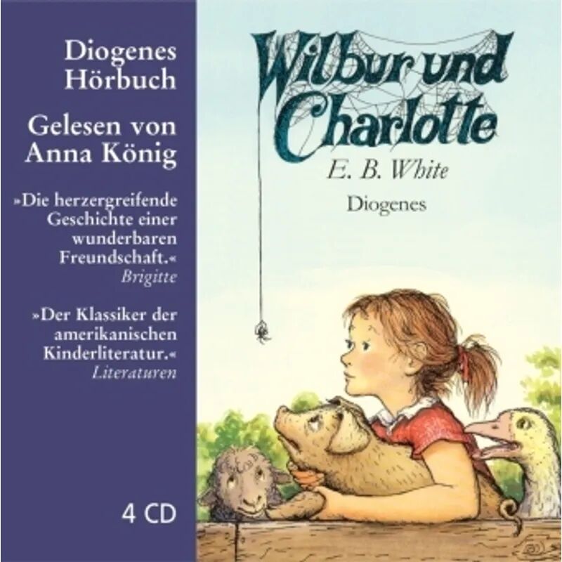 Diogenes Wilbur und Charlotte, 4 Audio-CDs