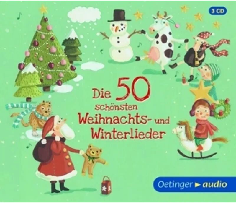 Oetinger Audio Hörspiel Die 50 schönsten Weihnachts- und Winterlieder (3 Audio-CDs)