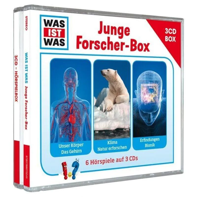 Tessloff WAS IST WAS 3-CD-Hörspielbox. Junge Forscherbox, Audio-CD