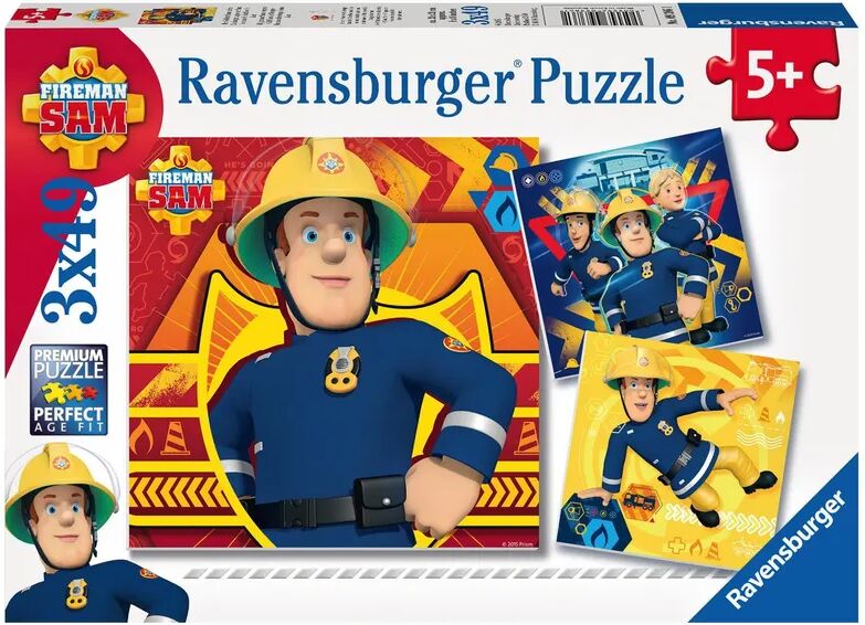 Ravensburger Verlag Bei Gefahr Sam rufen. Puzzle 3 x 49 Teile