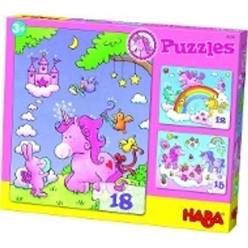 HABA Puzzle – Einhorn Glitzerglück 12- bis 18-teilig