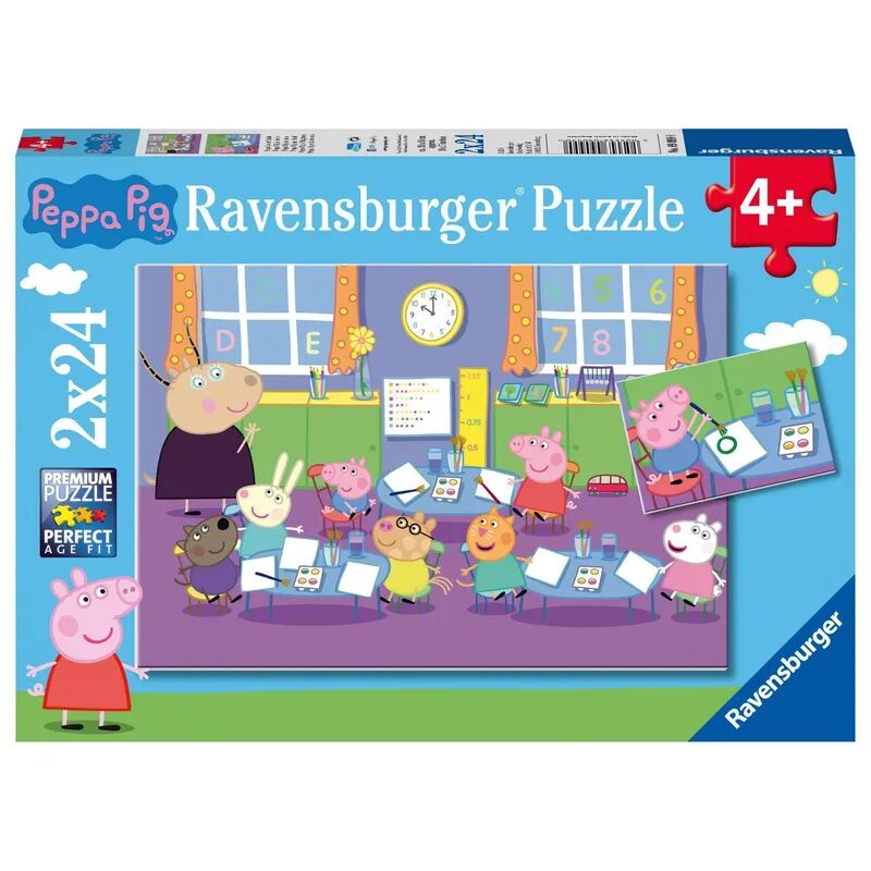 Ravensburger Verlag Puzzle PEPPA IN DER SCHULE 2x24-teilig