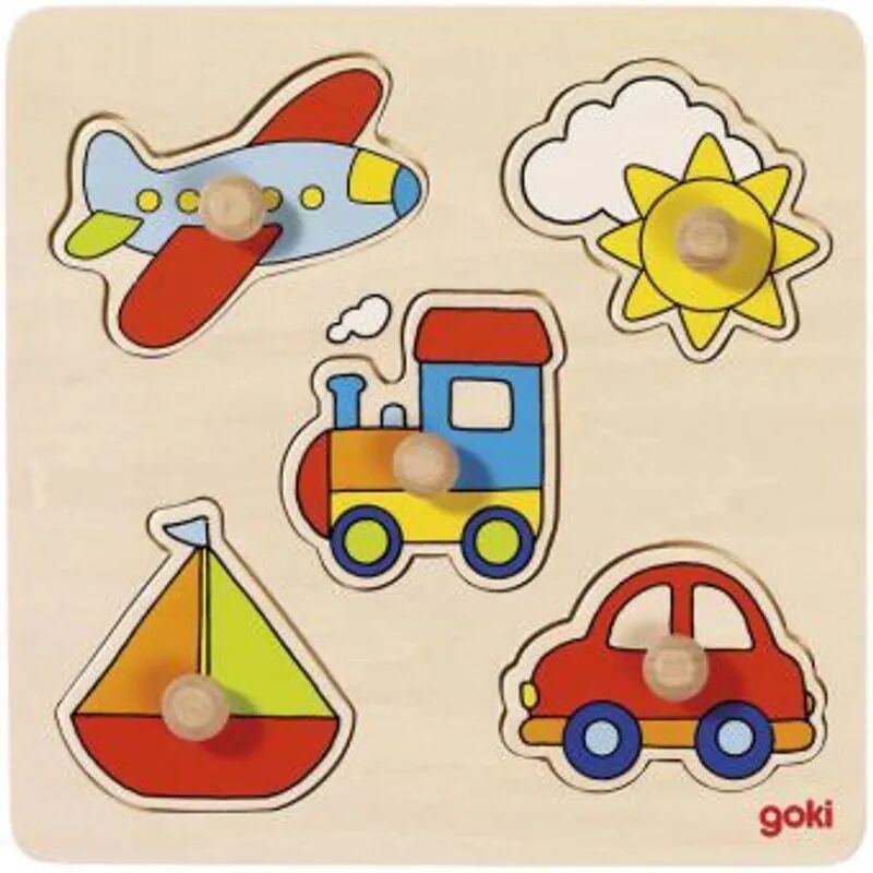 Goki Steckpuzzle GOKI BASIC MEINE REISE 5-teilig in bunt