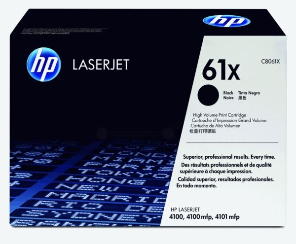 HP Original HP LaserJet 4101 MFP Toner (61X / C 8061 X) schwarz, 10.000 Seiten, 1,49 Rp pro Seite