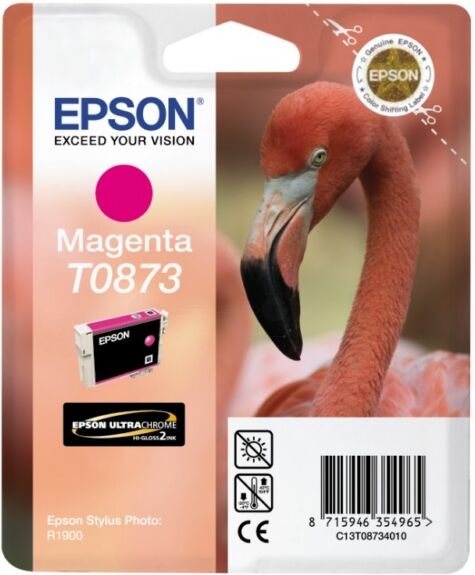 Epson Original Epson C 13 T 08734010 / T0873 Tintenpatrone magenta, 890 Seiten, 1,43 Rp pro Seite, Inhalt: 11 ml