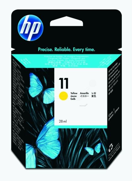 HP Original HP Color InkJet 2600 Tintenpatrone (11 / C 4838 AE) gelb, 2.550 Seiten, 2,36 Rp pro Seite, Inhalt: 28 ml