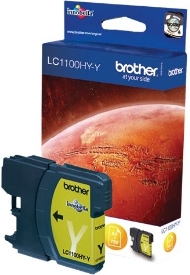 Brother Original Brother MFC-6490 CW Tintenpatrone (LC-1100 HYY) gelb, 750 Seiten, 1,81 Rp pro Seite, Inhalt: 10 ml