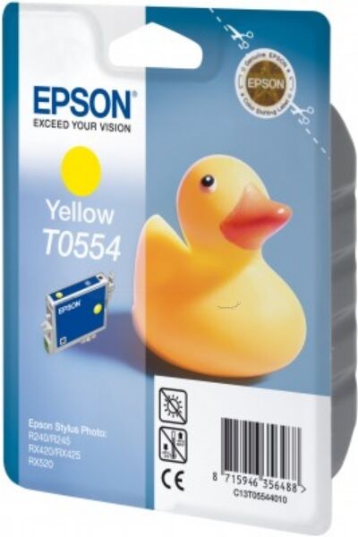 Epson Original Epson Stylus Photo RX 520 Tintenpatrone (T0554 / C 13 T 05544010) gelb, 290 Seiten, 4,28 Rp pro Seite, Inhalt: 8 ml