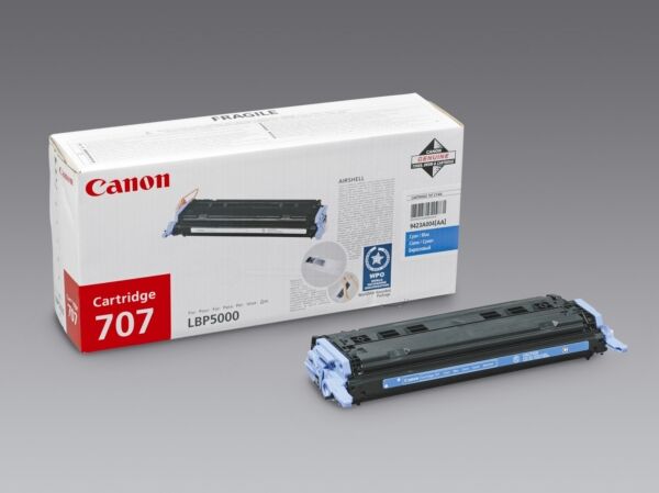 Canon Original Canon 9423 A 004 / 707C Toner cyan, 2.000 Seiten, 3,32 Rp pro Seite - ersetzt Canon 9423A004 / 707C Tonerkartusche