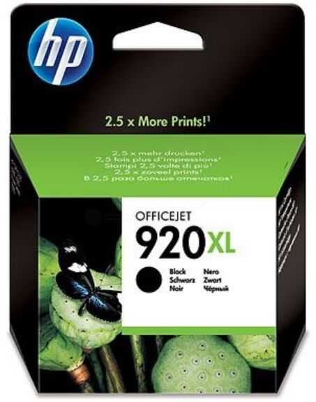 HP Original HP OfficeJet 6000 Series Tintenpatrone (920XL / CD 975 AE) schwarz, 1.200 Seiten, 4,09 Rp pro Seite, Inhalt: 32 ml