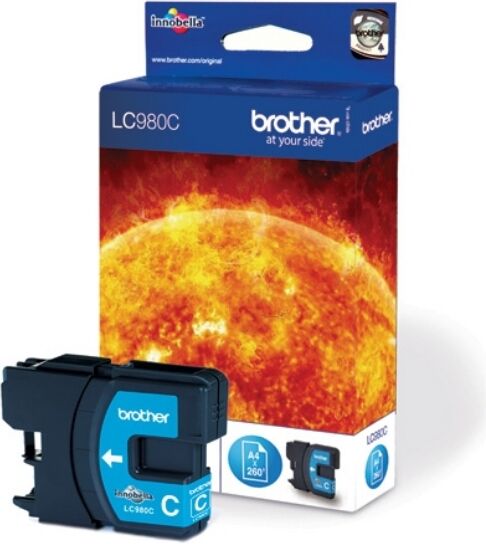 Brother Original Brother MFC-255 CW Tintenpatrone (LC-980 C) cyan, 260 Seiten, 3,37 Rp pro Seite, Inhalt: 5 ml