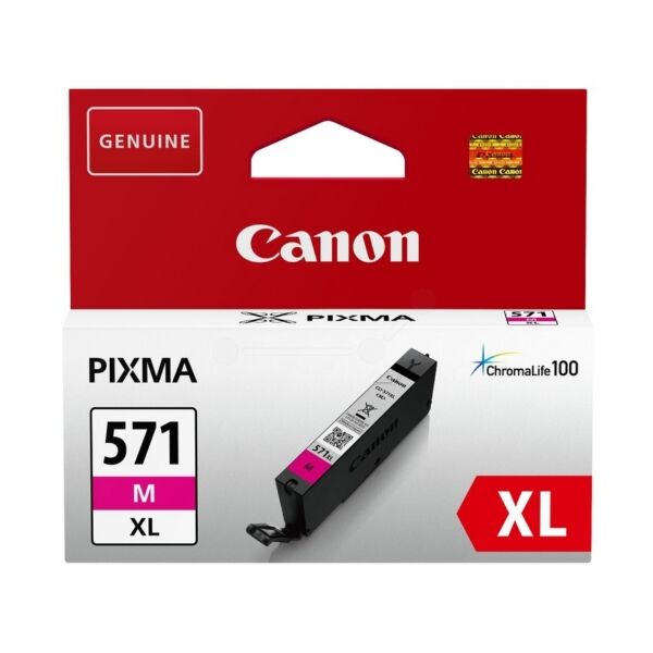 Canon Original Canon Pixma TS 8040 Tintenpatrone (CLI-571 MXL / 0333 C 001) magenta, 650 Seiten, 2,43 Rp pro Seite, Inhalt: 11 ml