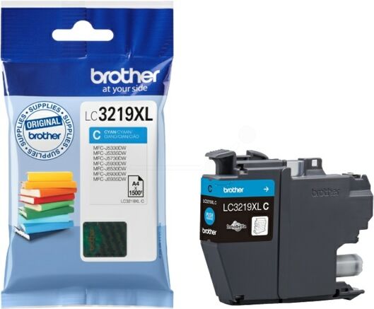 Brother Original Brother LC-3219 XL C Tintenpatrone cyan, 1.500 Seiten, 1,5 Rp pro Seite - ersetzt Brother LC3219XLC Druckerpatrone