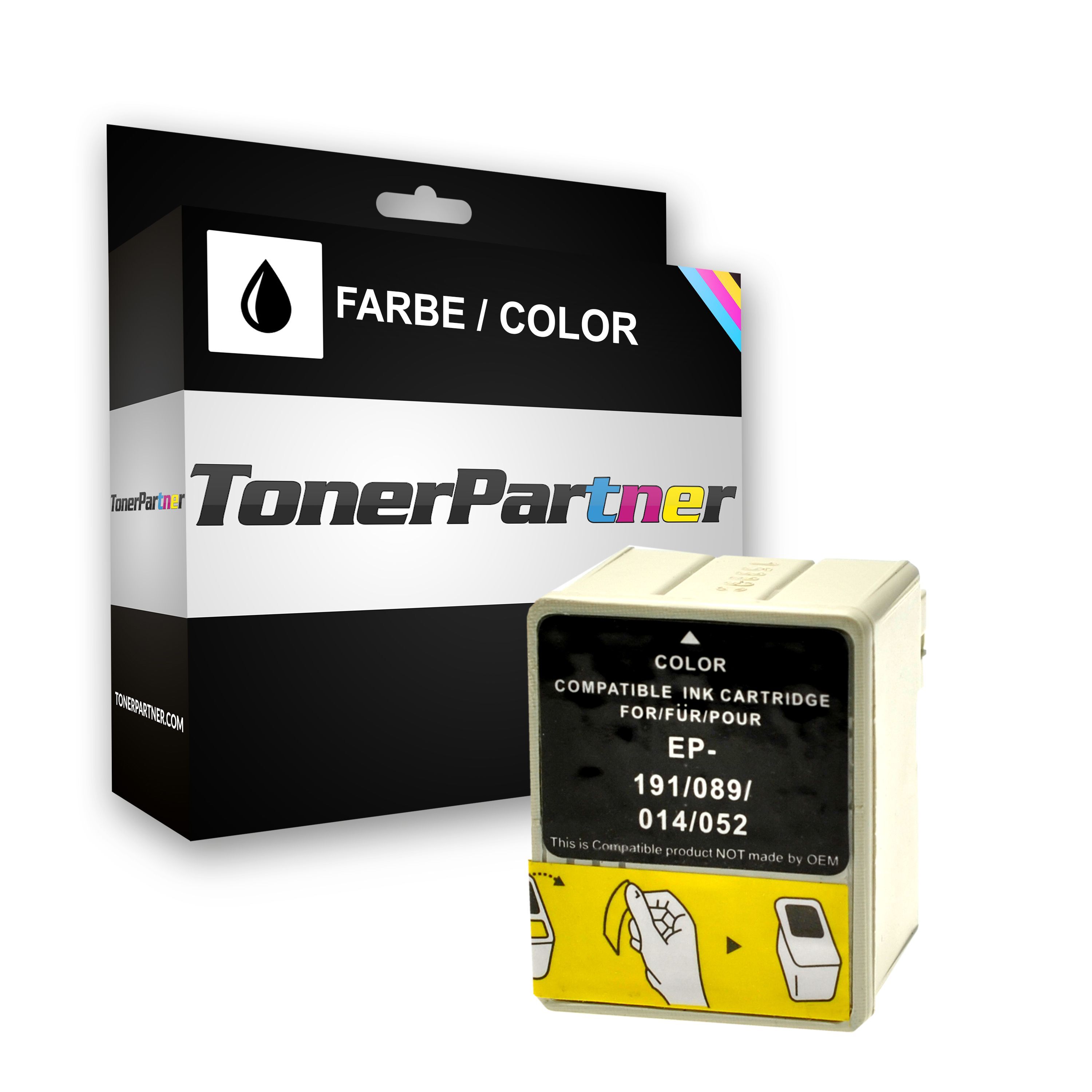 TonerPartner Kompatibel zu Epson Machjet 600 C Tintenpatrone (T0520 / C 13 T 05204010) farbe, 320 Seiten, 1,7 Rp pro Seite, Inhalt: 24 ml von TonerPartner