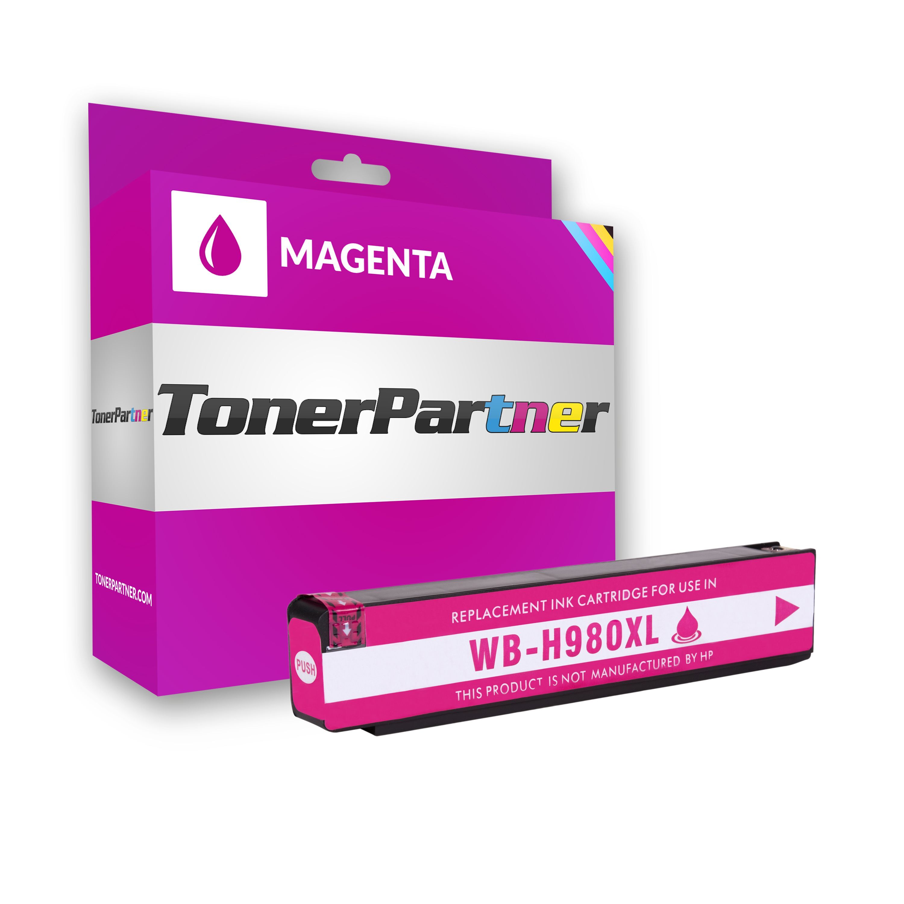 TonerPartner Kompatibel zu HP OfficeJet Enterprise Color X 585 dn MFP Tintenpatrone (980 / D8J08A) magenta, 6.600 Seiten, 0,84 Rp pro Seite von TonerPartner