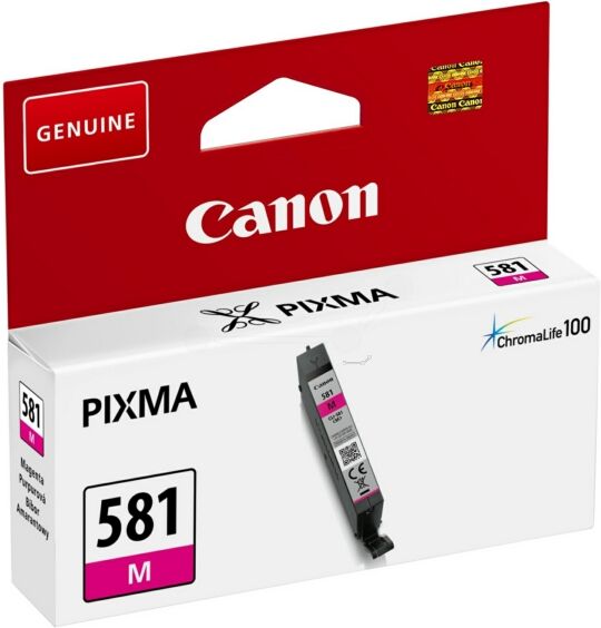 Canon Original Canon Pixma TS 8200 Series Tintenpatrone (CLI-581 M / 2104 C 001) magenta, 223 Seiten, 5,2 Rp pro Seite, Inhalt: 5 ml